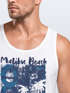 Herren Tank-Top Aufdruck Malibu Beach California Surf Classic Sonne Sommer Palmen Vintage Muskelshirt Muscle Shirt Neverless®preview