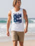 Herren Tank-Top Aufdruck Malibu Beach California Surf Classic Sonne Sommer Palmen Vintage Muskelshirt Muscle Shirt Neverless®preview