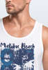 Herren Tank-Top Aufdruck Malibu Beach California Surf Classic Sonne Sommer Palmen Vintage Muskelshirt Muscle Shirt Neverless®preview