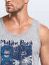 Herren Tank-Top Aufdruck Malibu Beach California Surf Classic Sonne Sommer Palmen Vintage Muskelshirt Muscle Shirt Neverless®preview