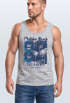 Herren Tank-Top Aufdruck Malibu Beach California Surf Classic Sonne Sommer Palmen Vintage Muskelshirt Muscle Shirt Neverless®preview