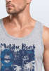 Herren Tank-Top Aufdruck Malibu Beach California Surf Classic Sonne Sommer Palmen Vintage Muskelshirt Muscle Shirt Neverless®preview