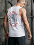 Herren Tank-Top Aufdruck Schrift Eat Pasta Backprint Brustlogo Retro Fashion Sommer Muskelshirt Neverless®preview