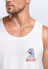 Herren Tank-Top Aufdruck Schrift Eat Pasta Backprint Brustlogo Retro Fashion Sommer Muskelshirt Neverless®preview