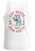 Herren Tank-Top Aufdruck Schrift Eat Pasta Backprint Brustlogo Retro Fashion Sommer Muskelshirt Neverless®preview