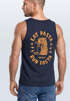 Herren Tank-Top Aufdruck Schrift Eat Pasta Backprint Brustlogo Retro Fashion Sommer Muskelshirt Neverless®preview