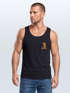 Herren Tank-Top Aufdruck Schrift Eat Pasta Backprint Brustlogo Retro Fashion Sommer Muskelshirt Neverless®preview