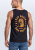 Herren Tank-Top Aufdruck Schrift Eat Pasta Backprint Brustlogo Retro Fashion Sommer Muskelshirt Neverless®preview