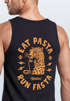Herren Tank-Top Aufdruck Schrift Eat Pasta Backprint Brustlogo Retro Fashion Sommer Muskelshirt Neverless®preview