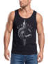Herren Tank-Top Aufdruck Sparta Spartaner-helm Krieger Warrior Schwert Schild Löwe Muskelshirt Muscle Shirt Neverless®preview