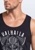 Herren Tank-Top Aufdruck Valhalla Wikinger Helm Viking Odin Krieger Muskelshirt Muscle Shirt Neverless®preview