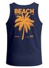 Herren Tank-Top Backprint Beach Social Club Retro Sommer Shirt mit Palmen Print und California Vibes – Muskelshirt Neverless®preview