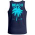 Herren Tank-Top Backprint Beach Social Club Retro Sommer Shirt mit Palmen Print und California Vibes – Muskelshirt Neverless®preview