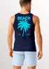 Herren Tank-Top Backprint Beach Social Club Retro Sommer Shirt mit Palmen Print und California Vibes – Muskelshirt Neverless®preview