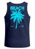 Herren Tank-Top Backprint Beach Social Club Retro Sommer Shirt mit Palmen Print und California Vibes – Muskelshirt Neverless®preview