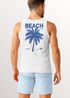 Herren Tank-Top Backprint Beach Social Club Retro Sommer Shirt mit Palmen Print und California Vibes – Muskelshirt Neverless®preview