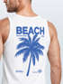 Herren Tank-Top Backprint Beach Social Club Retro Sommer Shirt mit Palmen Print und California Vibes – Muskelshirt Neverless®preview