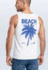 Herren Tank-Top Backprint Beach Social Club Retro Sommer Shirt mit Palmen Print und California Vibes – Muskelshirt Neverless®preview