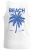 Herren Tank-Top Backprint Beach Social Club Retro Sommer Shirt mit Palmen Print und California Vibes – Muskelshirt Neverless®preview