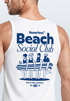 Herren Tank-Top Backprint Beach Social Club Surfer Grafik Sommer-Slogan Muskelshirt Baumwolle Neverless®preview