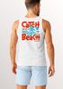 Herren Tank-Top Backprint Catch Me at the Beach - Sommer Funshirt mit Palmen Print Retro Grafikshirt Muskelshirt Neverless®preview