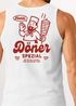 Herren Tank-Top Backprint Döner Spezial Funshirt mit witzigem Kebab Rückendruck Muskelshirt Baumwolle Neverless®preview