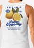 Herren Tank-Top Backprint Easy Peasy Lemon Squeezy Zitrusfrüchte mediterran Vintage Printshirt Fashion Streetstyle Muskelshirt Neverless®preview