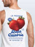Herren Tank-Top Backprint Erdbeere Italien Retro Design Grafikshirt Sommer Urlaub Muskelshirt Fashion Streetstyle Neverless®preview