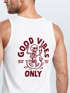 Herren Tank-Top Backprint Good Vibes Only Quitsche-Ente Motivprint Rückendruck Sommer Muskelshirt Neverless®preview
