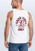 Herren Tank-Top Backprint Good Vibes Only Quitsche-Ente Motivprint Rückendruck Sommer Muskelshirt Neverless®preview