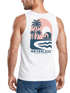 Herren Tank-Top Backprint Grafikshirt mit Palmen Sommer Retro Beach-Design Muskelshirt Baumwolle Neverless®preview