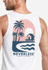 Herren Tank-Top Backprint Grafikshirt mit Palmen Sommer Retro Beach-Design Muskelshirt Baumwolle Neverless®preview
