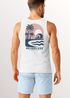 Herren Tank-Top Backprint Grafikshirt mit Palmen Sommer Retro Beach-Design Muskelshirt Baumwolle Neverless®preview