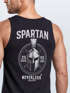 Herren Tank-Top Backprint Gym Shirt mit Sparta Helm-Print – Sportliches Muskelshirt für Crossfit, Training Sommer-Workouts Muskelshirt Neverless®preview