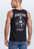 Herren Tank-Top Backprint Gym Shirt mit Sparta Helm-Print – Sportliches Muskelshirt für Crossfit, Training Sommer-Workouts Muskelshirt Neverless®preview