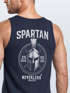 Herren Tank-Top Backprint Gym Shirt mit Sparta Helm-Print – Sportliches Muskelshirt für Crossfit, Training Sommer-Workouts Muskelshirt Neverless®preview