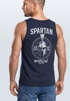 Herren Tank-Top Backprint Gym Shirt mit Sparta Helm-Print – Sportliches Muskelshirt für Crossfit, Training Sommer-Workouts Muskelshirt Neverless®preview