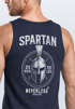 Herren Tank-Top Backprint Gym Shirt mit Sparta Helm-Print – Sportliches Muskelshirt für Crossfit, Training Sommer-Workouts Muskelshirt Neverless®preview