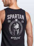 Herren Tank-Top Backprint Helm-Print Spartan Sportshirt mit Rückenprint Muskelshirt Sommer Fashion Männer Neverless®preview