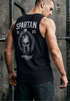Herren Tank-Top Backprint Helm-Print Spartan Sportshirt mit Rückenprint Muskelshirt Sommer Fashion Männer Neverless®preview