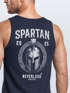 Herren Tank-Top Backprint Helm-Print Spartan Sportshirt mit Rückenprint Muskelshirt Sommer Fashion Männer Neverless®preview