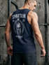 Herren Tank-Top Backprint Helm-Print Spartan Sportshirt mit Rückenprint Muskelshirt Sommer Fashion Männer Neverless®preview