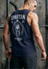 Herren Tank-Top Backprint Helm-Print Spartan Sportshirt mit Rückenprint Muskelshirt Sommer Fashion Männer Neverless®preview