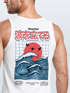 Herren Tank-Top Backprint Japan Asien Fernost Design Printshirt Fashion Streetstyle Muskelshirt Männer Neverless®preview