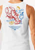 Herren Tank-Top Backprint La Dolce Vita Club – Sommer Grafikshirt mit Hummer Zitrone Wein Printshirt – Italien Lifestyle Muskelshirt Neverless®preview