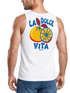 Herren Tank-Top Backprint La Dolce Vita | Sommer Grafikshirt mit Zitrusfrucht Retro Print | Italien Lifestyle Muskelshirt Neverless®preview