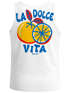 Herren Tank-Top Backprint La Dolce Vita | Sommer Grafikshirt mit Zitrusfrucht Retro Print | Italien Lifestyle Muskelshirt Neverless®preview
