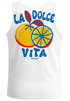 Herren Tank-Top Backprint La Dolce Vita | Sommer Grafikshirt mit Zitrusfrucht Retro Print | Italien Lifestyle Muskelshirt Neverless®preview