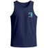 Herren Tank-Top Backprint mit Sommer Symbol Print - Ärmelloses Shirt mit Wellen-, Sonnen- und Blumen-Grafik – Streetwear Muskelshirt Neverless®preview