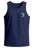 Herren Tank-Top Backprint mit Sommer Symbol Print - Ärmelloses Shirt mit Wellen-, Sonnen- und Blumen-Grafik – Streetwear Muskelshirt Neverless®preview